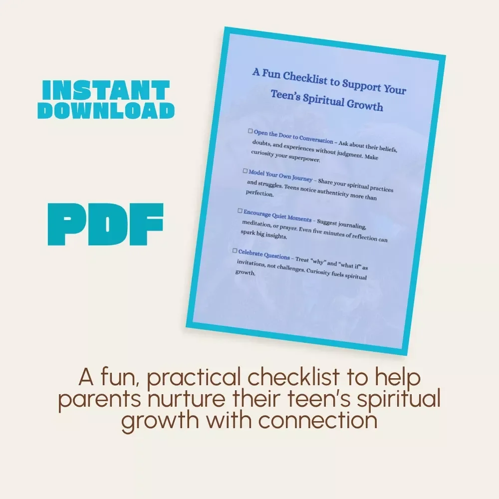 A Fun Checklist to Support Your Teen’s Spiritual Growth | Printable Parenting Guide for Mindful Families | Digital Download for Teen Spiritual Development & Connection