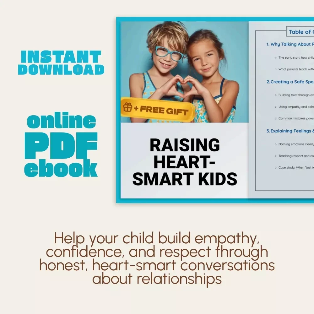 Raising Heart-Smart Kids | eBook Guide for Parents | How to Talk to Your Child About Relationships, Feelings & Boundaries | Emotional Intelligence Parenting Resource