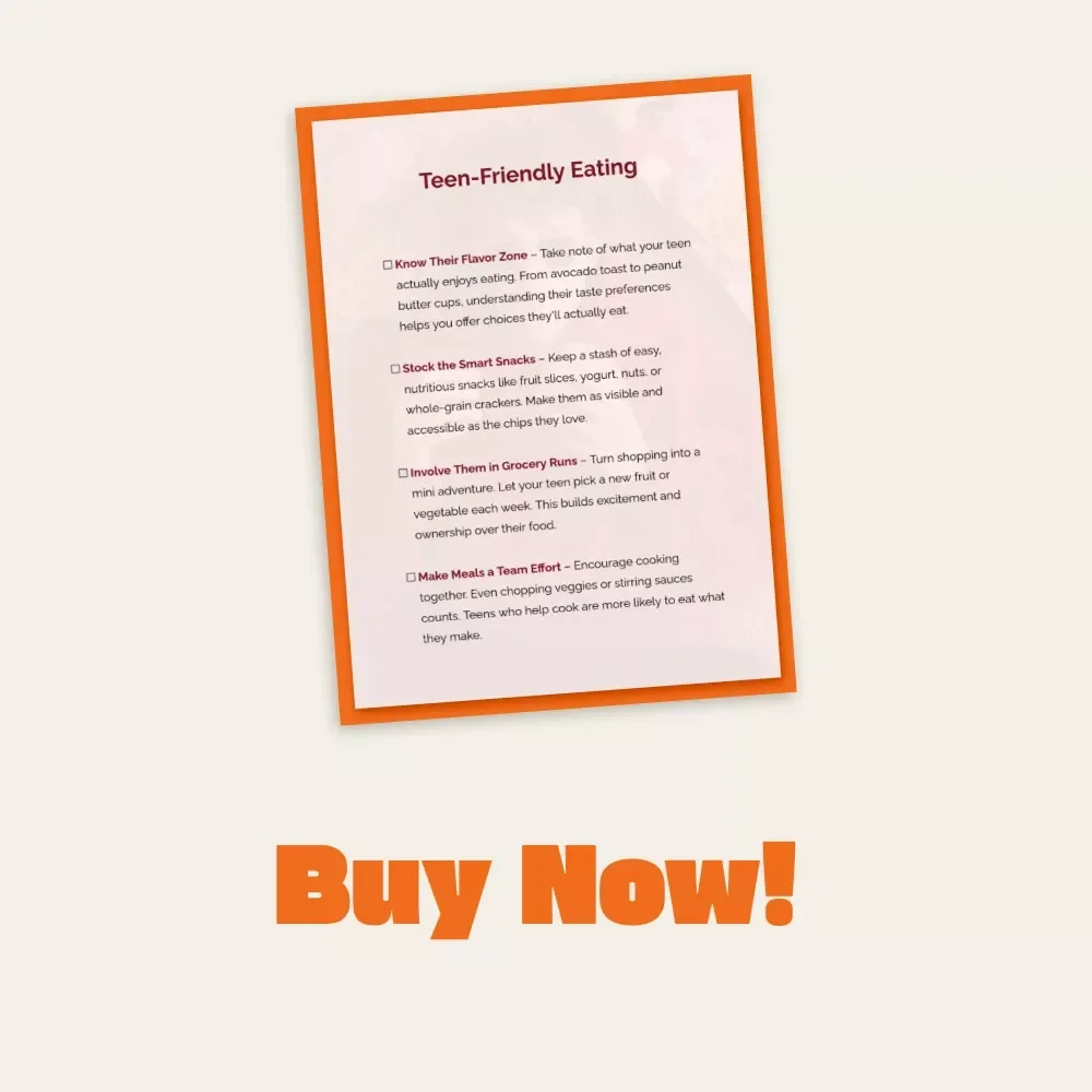 Teen-Friendly Eating | Healthy Eating Guide for Teens | Digital Download Nutrition Tips for Parents | Printable Teen Food Habits eBook
