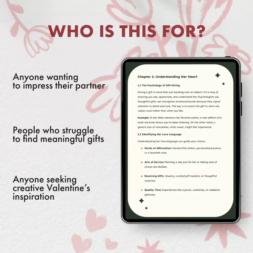 The Ultimate Valentine’s Gift Guide for Her | Romantic eBook | Digital Download | Valentine’s Gift for Her Ideas & Inspiration