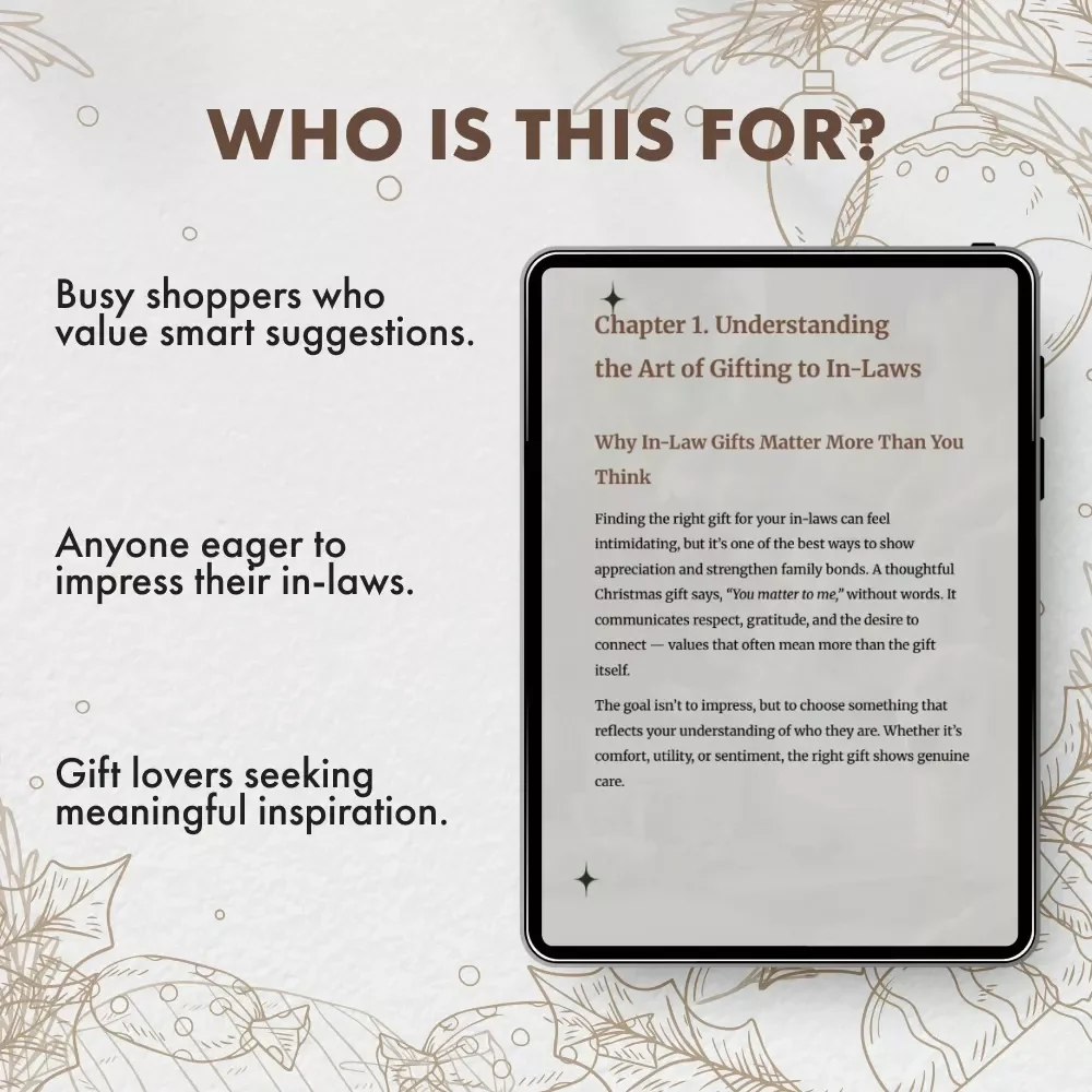 Thoughtful Christmas Gifts for In-Laws | Digital Guide on How to Find Gifts for In-Laws for Christmas | Meaningful Gift Ideas & AI-Powered Suggestions