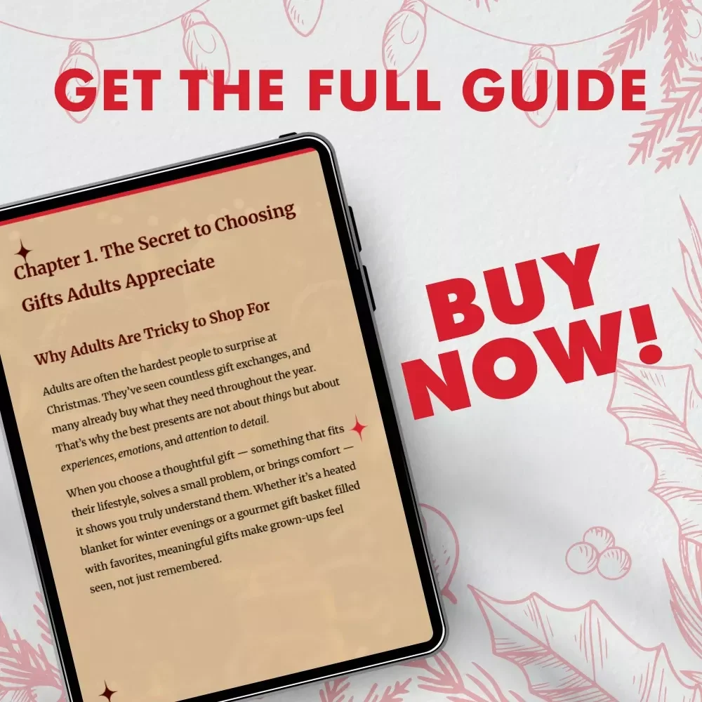 Gifts Adults Actually Love This Christmas | Digital Holiday Gift Guide for Him & Her | Top Christmas Gifts for Adults | Printable Gifting Inspiration eBook