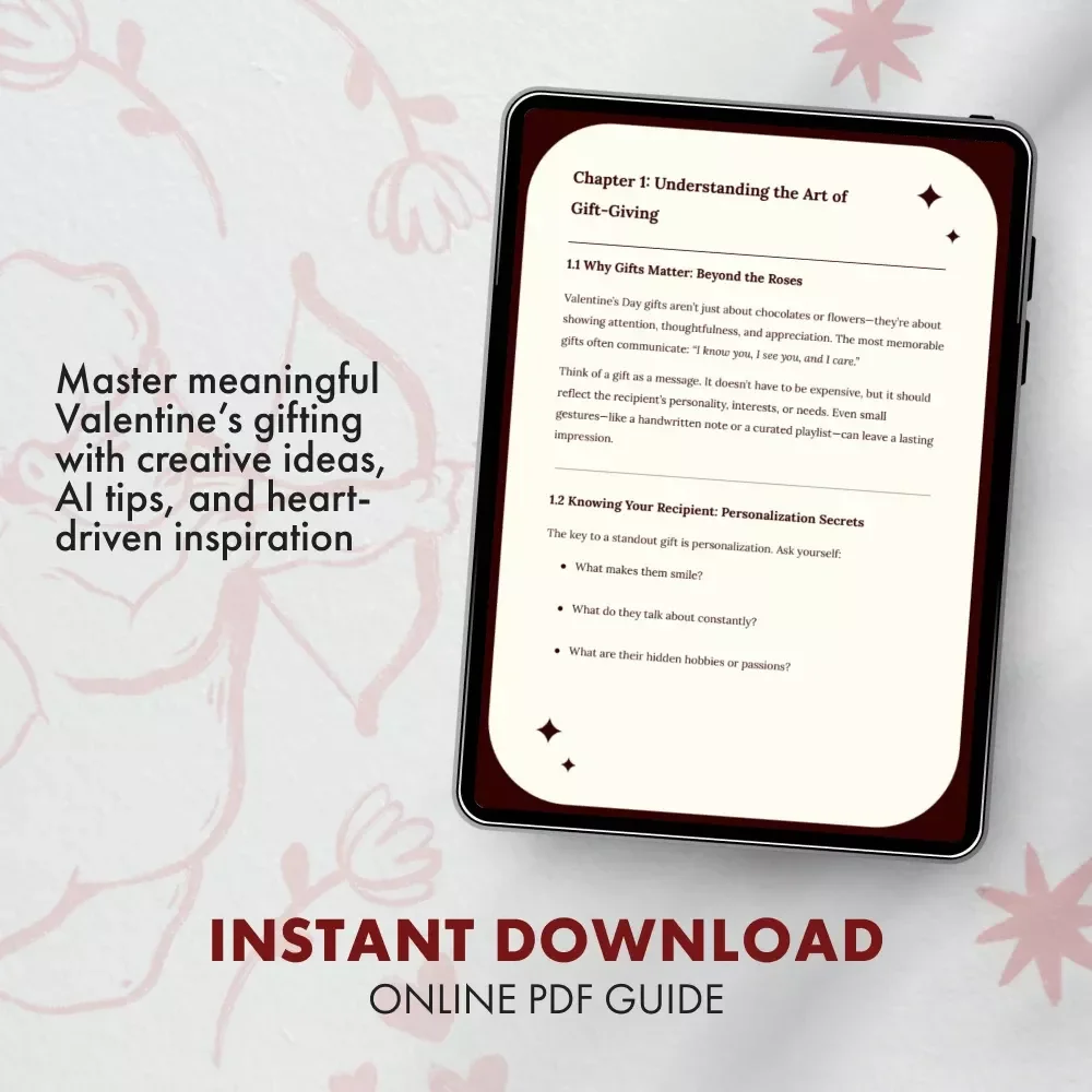 Heartfelt & Smart: The Ultimate Guide to Valentine’s Day Gifts | Digital Download eBook | Thoughtful Gift Ideas, Romantic Tips & Creative Wrapping Inspiration