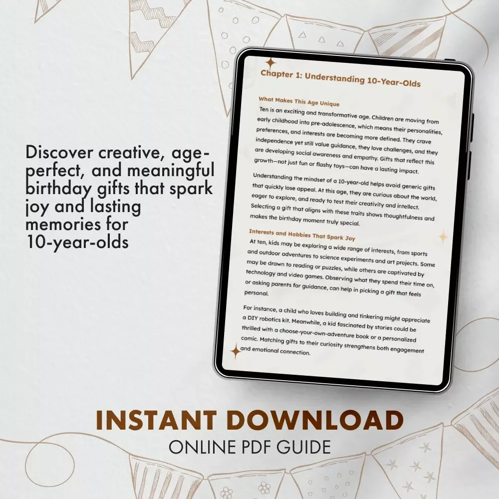 Memorable Birthday Gifts for 10-Year-Olds | The Ultimate Digital Guide for Parents, Grandparents & Gift-Givers | Creative, Fun & Thoughtful Ideas for Birthday Gifts for 10 Year Olds