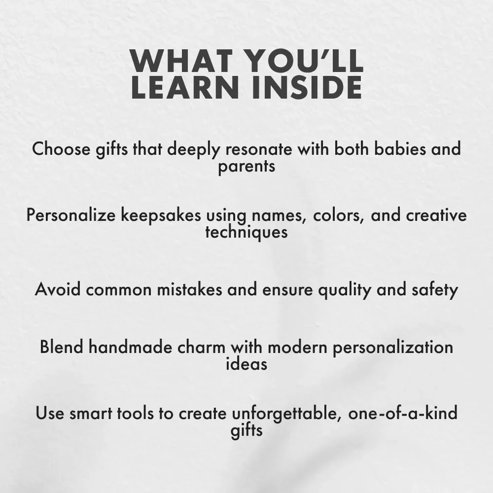 Crafting Personalized Keepsakes for Every Baby | Ultimate Guide to Personalized Baby Gifts, Custom Baby Memory Ideas & Meaningful DIY Inspiration