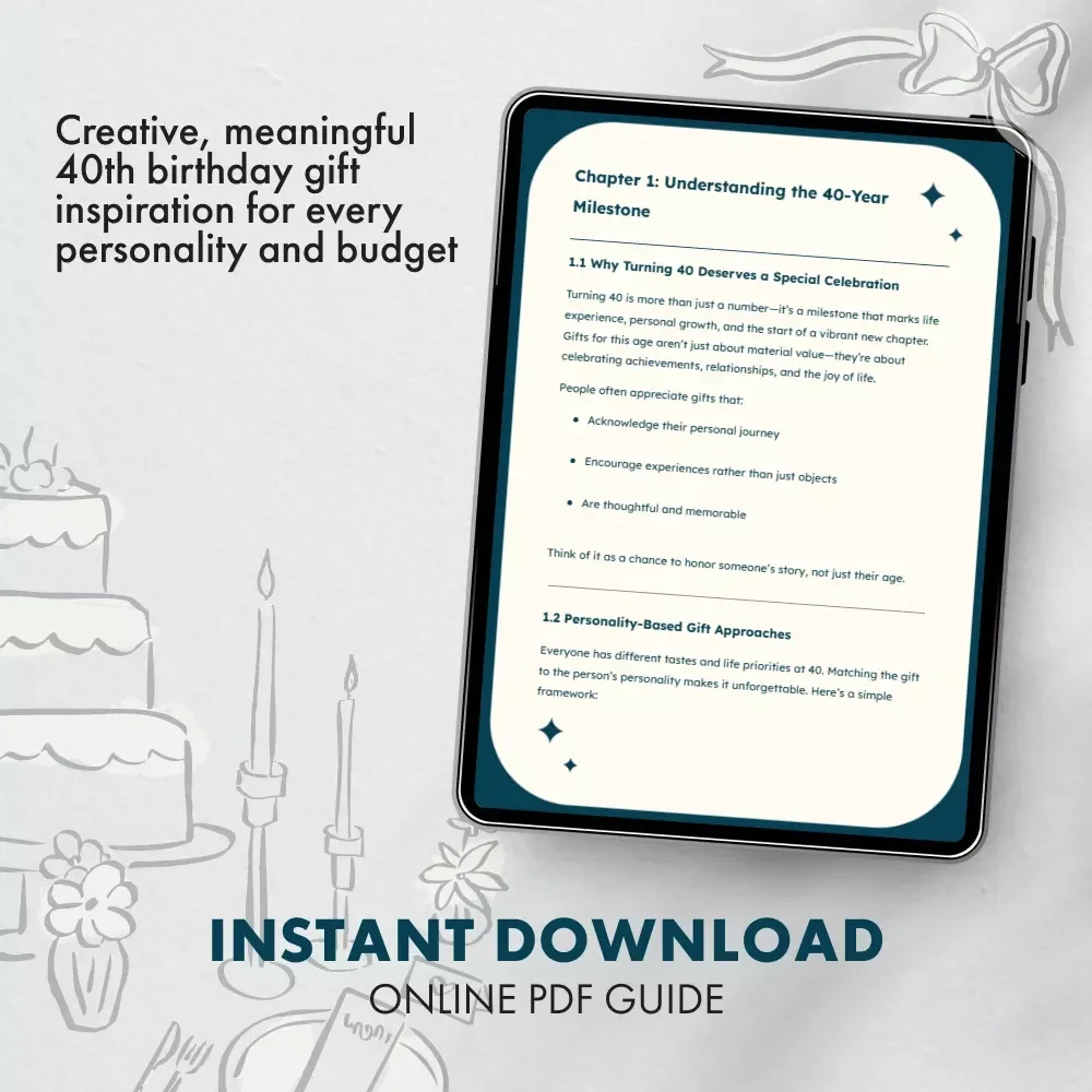 Fabulous at 40: Unique & Thoughtful Birthday Gift Ideas – Ultimate 40th Birthday Gift Ideas Guide for Her & Him | Digital Download