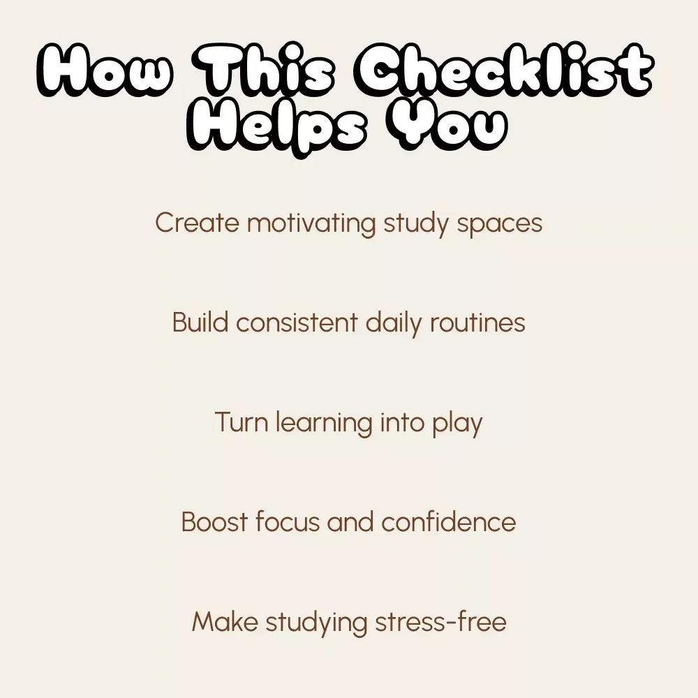 How to Spark Study Habits in Kids – Printable Checklist for Parents | Digital Download | How to Encourage Good Study Habits in Kids