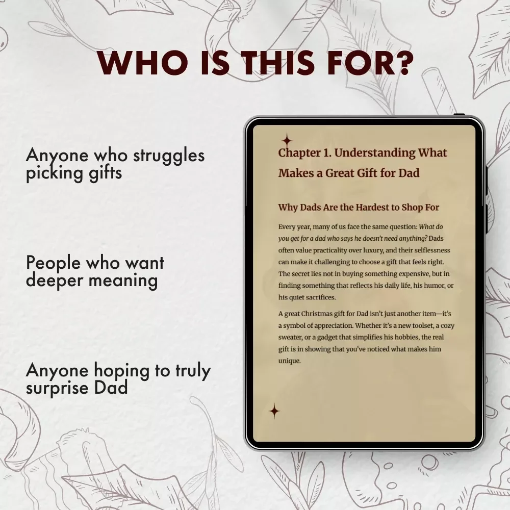 Thoughtful Christmas Gifts for Dad | Digital Gift Guide for Meaningful, Unique & Personalized Christmas Gifts for Dad | AI-Powered Gifting Inspiration eBook