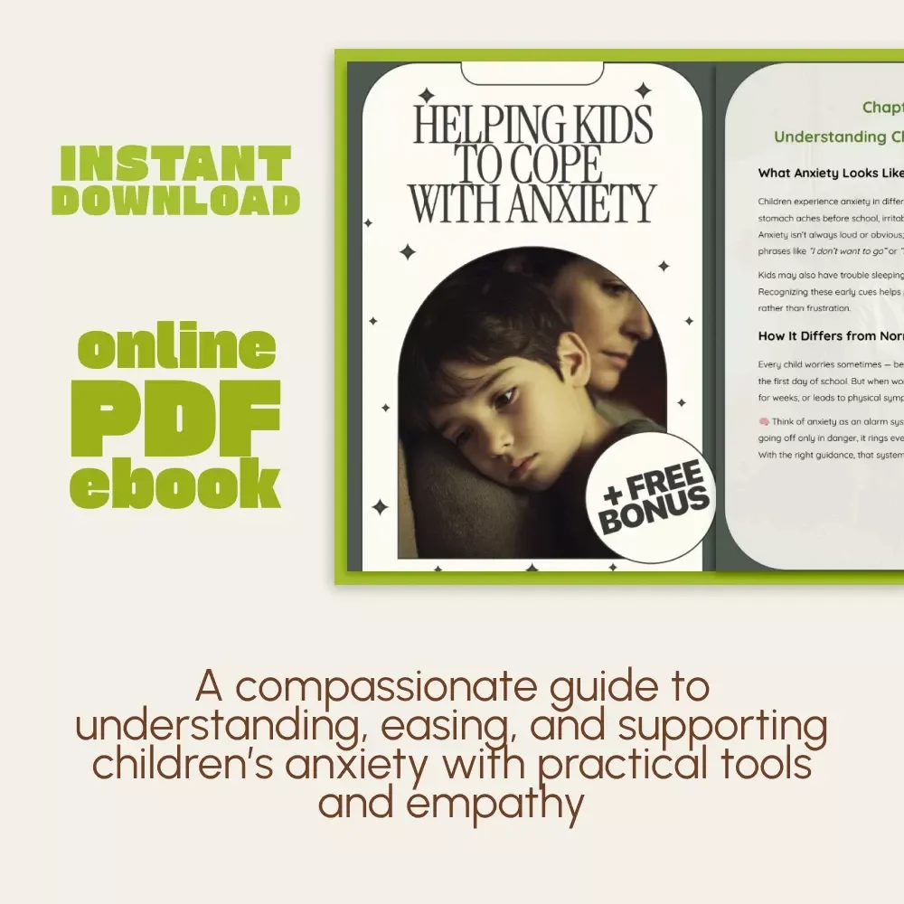 Helping Kids to Cope with Anxiety | eBook Guide for Parents | How to Handle Children's Anxiety | Calm, Communicate & Build Trust