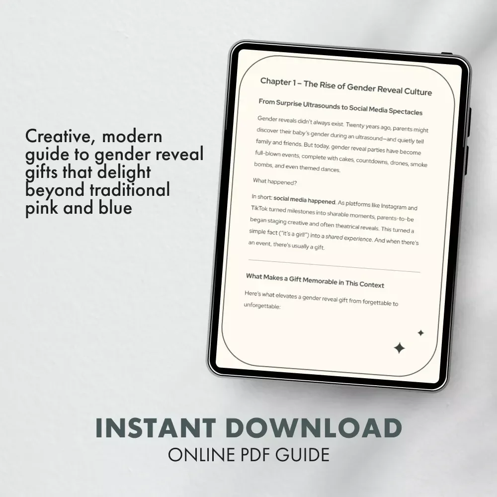 Gender Reveal Gifts Beyond Just Pink and Blue | Gender Reveal Gifts eBook | Creative Gift Ideas, DIY Inspiration & Modern Gifting Guide