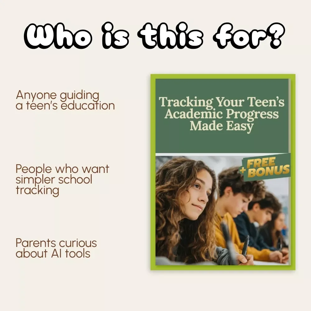 Tracking Your Teen’s Academic Progress Made Easy | AI Parent Guide | How to Use AI to Track Your Teen’s Academic Progress | Digital Download eBook for Smart Parenting Success