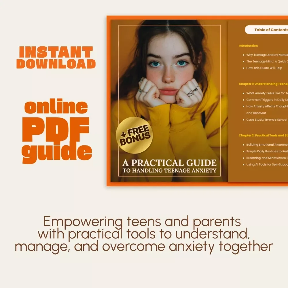 A Practical Guide to Handling Teenage Anxiety | Digital Download | How to Handle Teenage Anxiety eBook for Parents & Teens | Mental Health Support PDF