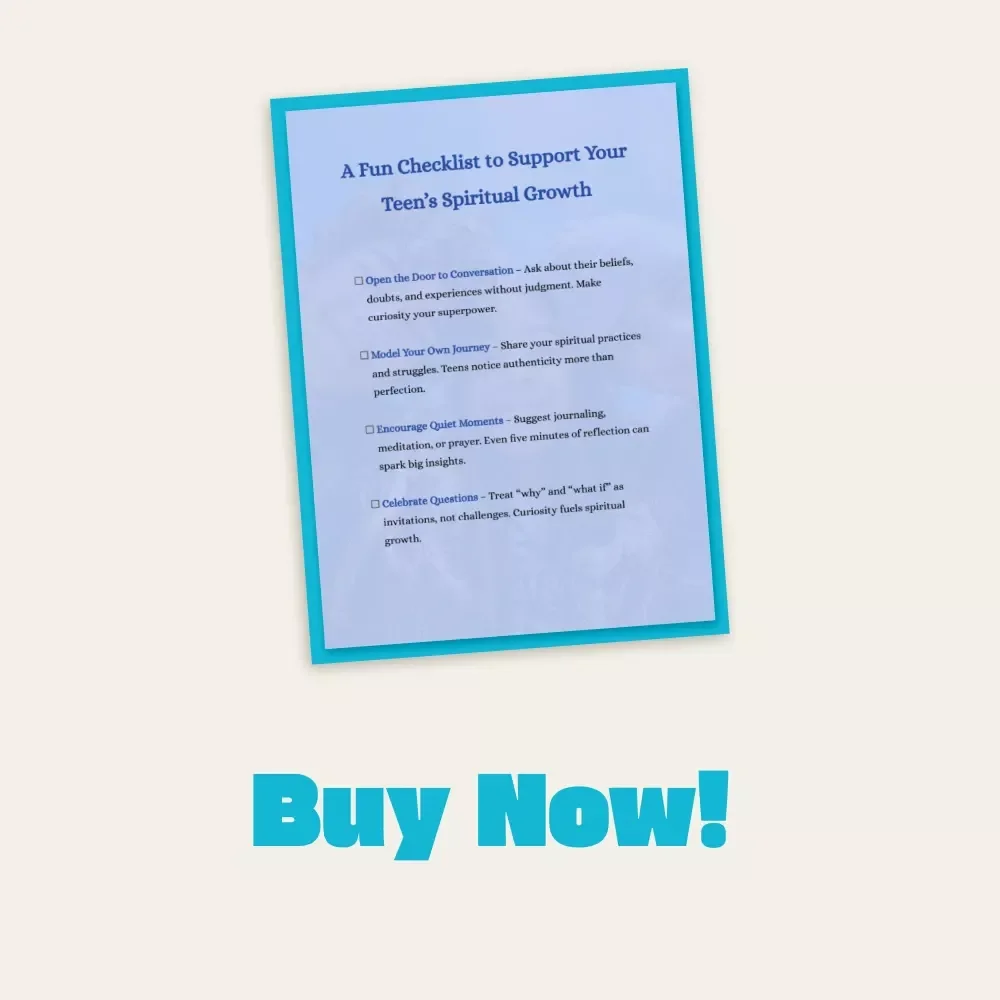 A Fun Checklist to Support Your Teen’s Spiritual Growth | Printable Parenting Guide for Mindful Families | Digital Download for Teen Spiritual Development & Connection