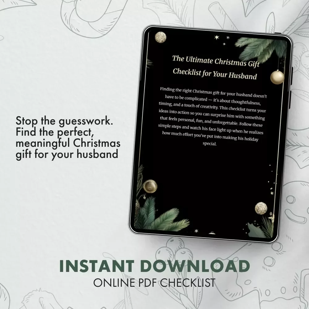 The Ultimate Christmas Gift Checklist for Your Husband | Digital Download | Festive Husband Gift Ideas