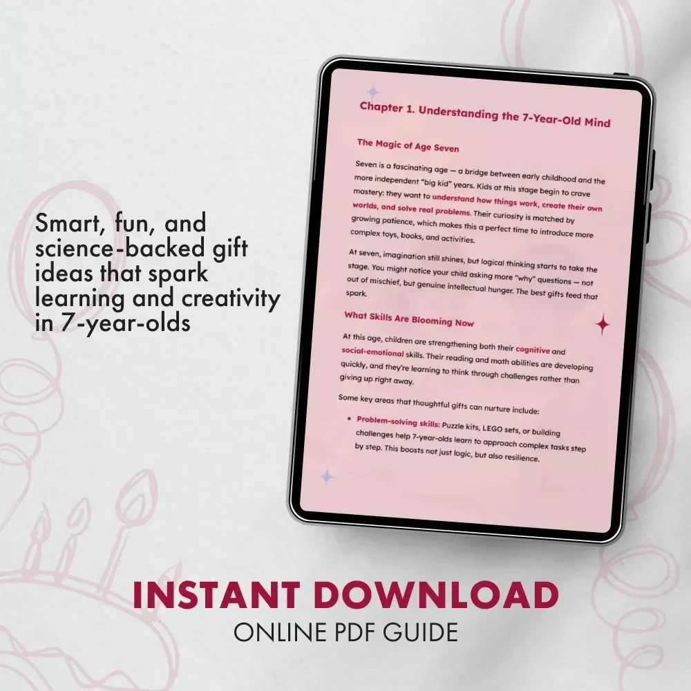 Bright Minds: Gifts for 7-Year-Olds | The Ultimate Guide for Choosing Meaningful, Educational, and Fun Presents | Digital Download eBook & Printable Gift Guide for Parents and Families