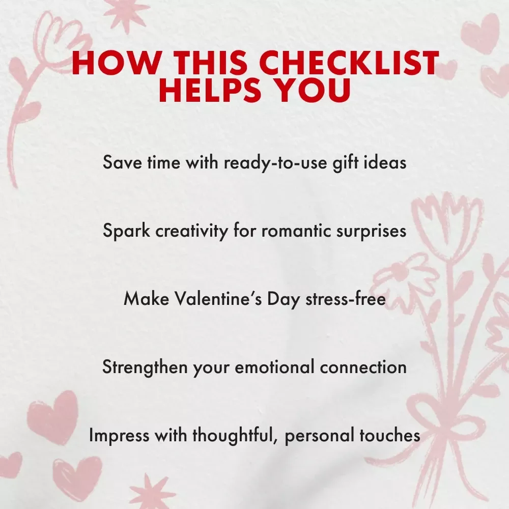The Ultimate Valentine’s Day Gift Checklist: Win Their Heart (and Their Smile!) | Romantic Gift Ideas | Valentine’s Day Guide | Digital Download for Couples | Perfect Valentine’s Day Planner for Him or Her