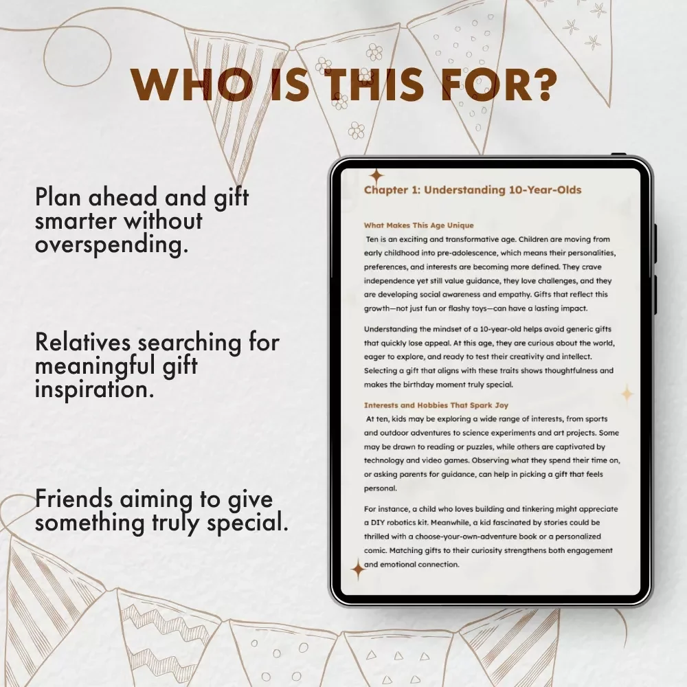 Memorable Birthday Gifts for 10-Year-Olds | The Ultimate Digital Guide for Parents, Grandparents & Gift-Givers | Creative, Fun & Thoughtful Ideas for Birthday Gifts for 10 Year Olds