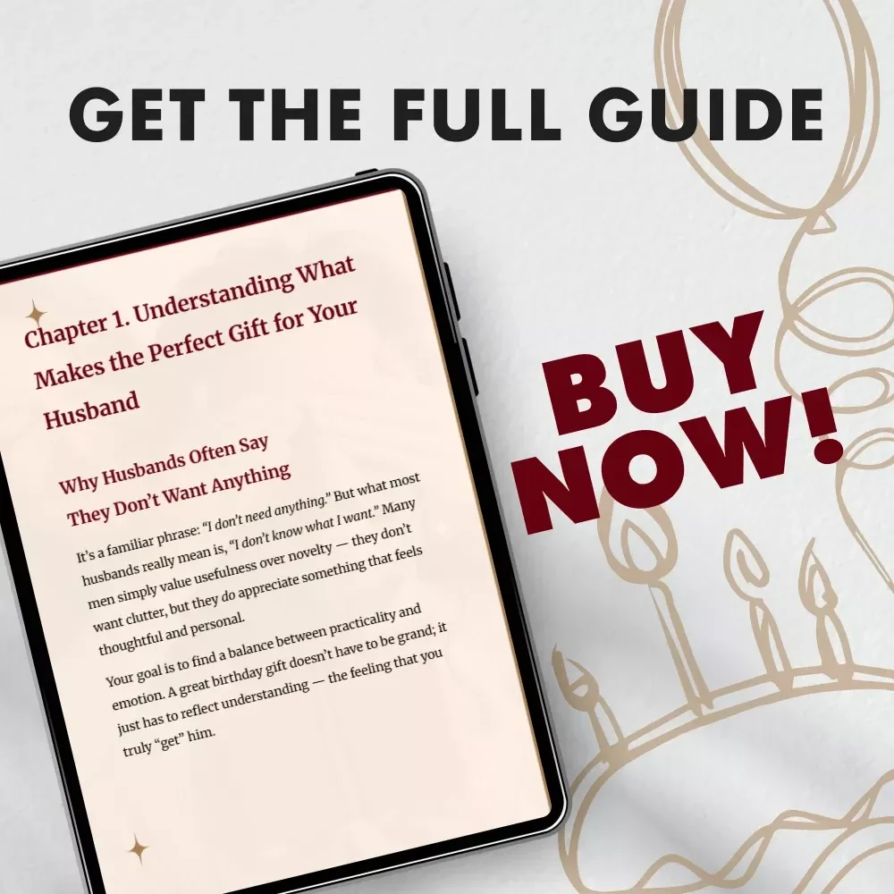 Birthday Gifts Your Husband Will Love Digital Guide | Creative & Meaningful Birthday Gift for Husband Ideas | Ebook Download