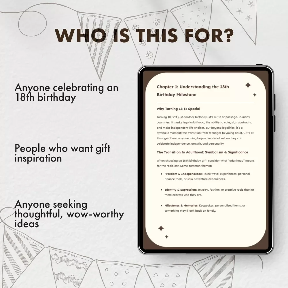 Eighteen & Thriving: Creative 18th Birthday Gift Ideas That Wow | Ultimate Digital Guide for Unique 18th Birthday Gift Ideas, Experiences & Keepsakes