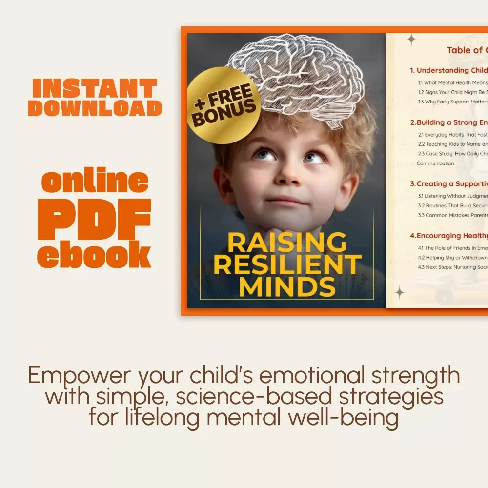 Raising Resilient Minds | How to Support Your Child’s Mental Health | Parenting eBook, Digital Guide for Emotional Resilience