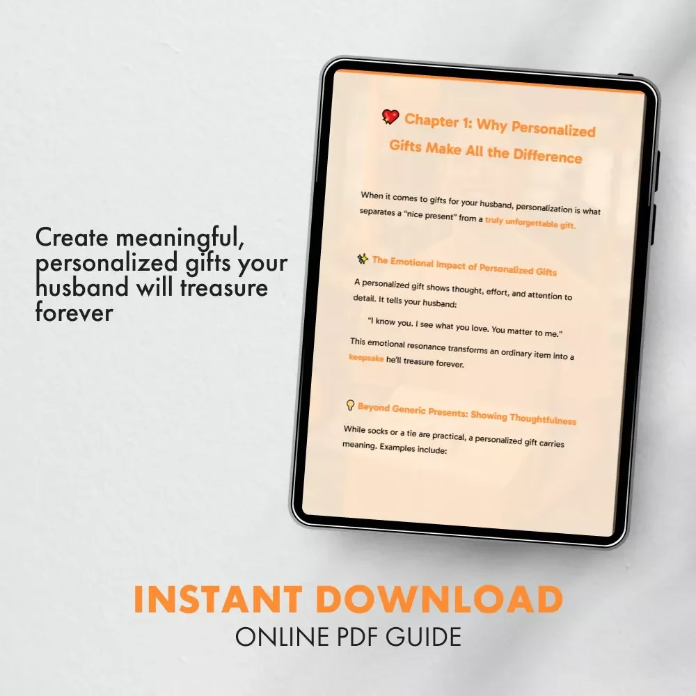 From the Heart Gifts for Your Husband | Personalized Gifts for Husband eBook | Thoughtful Digital Guide for Meaningful Gift Ideas