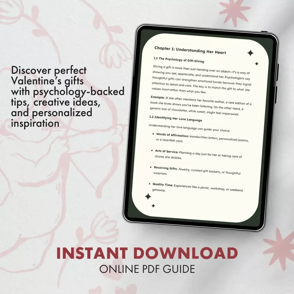 The Ultimate Valentine’s Gift Guide for Her | Romantic eBook | Digital Download | Valentine’s Gift for Her Ideas & Inspiration