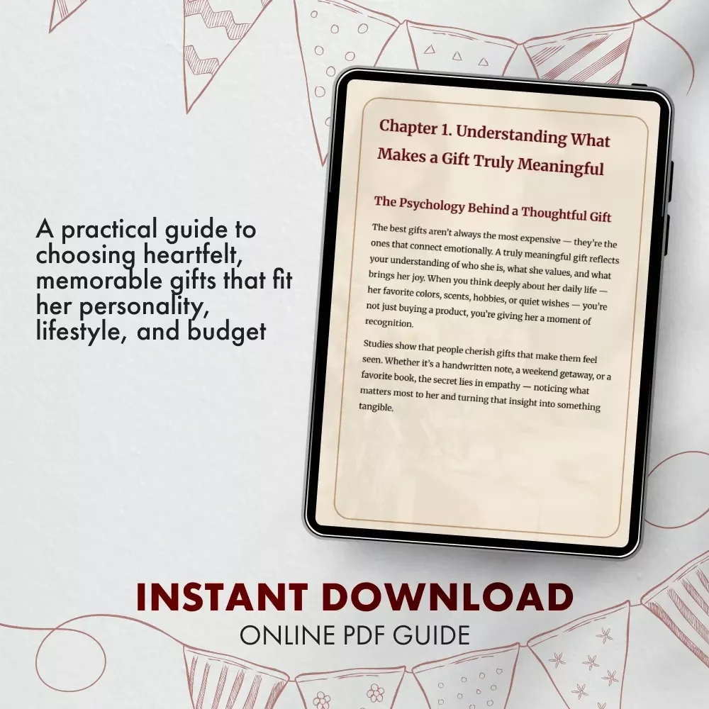 Finding the Perfect Birthday Gift for Her Made Simple | Digital eBook Guide | Thoughtful Birthday Gifts for Her | Meaningful Gift Ideas for Women