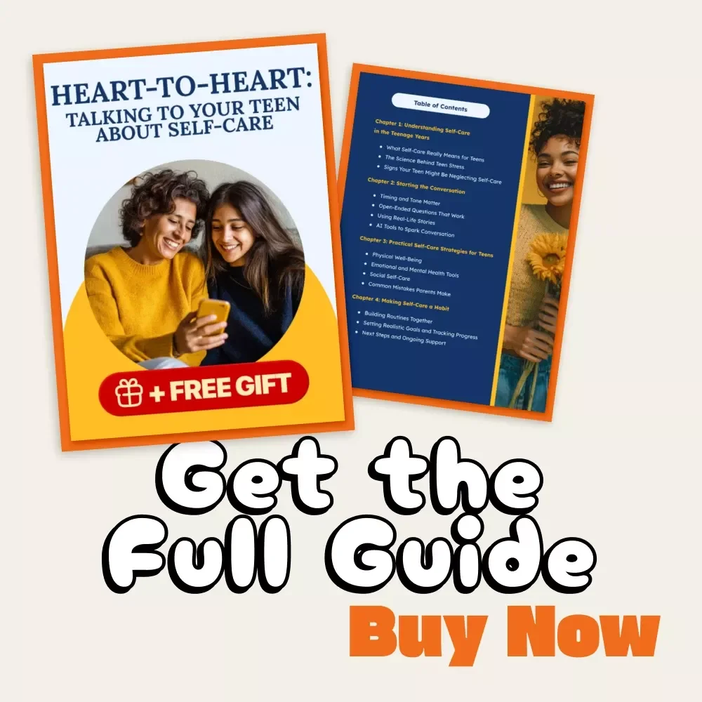 Heart-to-Heart: Talking to Your Teen About Self-Care | Digital Parenting Guide, Teen Communication eBook, Self-Care Checklist for Parents, Mindful Parenting Resource