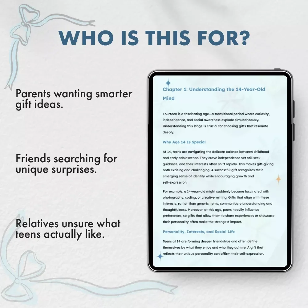 Gift Genius: Smart Gifts for 14-Year-Olds | Ultimate Digital Guide for Creative, Practical & AI-Inspired Gifts | Perfect for Parents, Teens & Gift Givers | gifts for 14 year olds