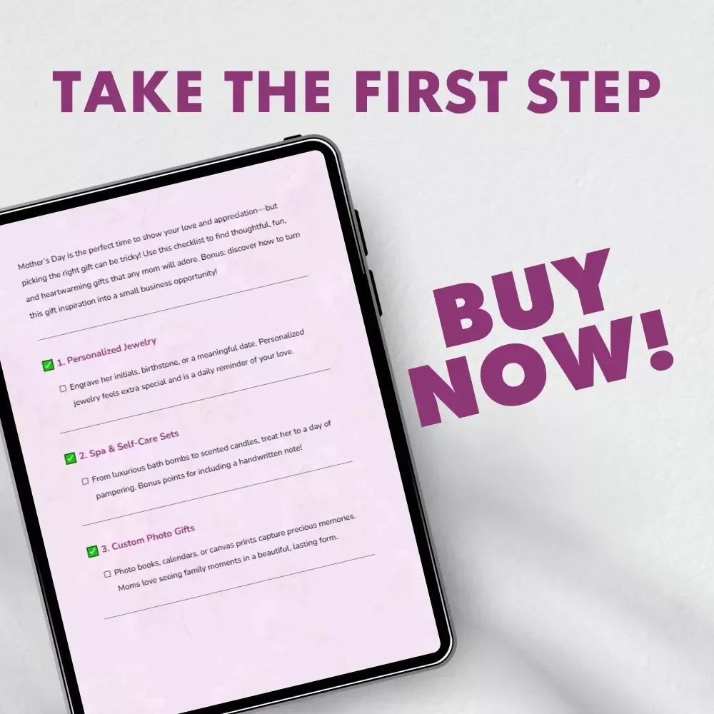 Top 10 Mother’s Day Gift Ideas: A Fun & Thoughtful Checklist | Printable Digital Download | Unique & Heartfelt Mother’s Day Gift Guide | top 10 mother's day gift ideas