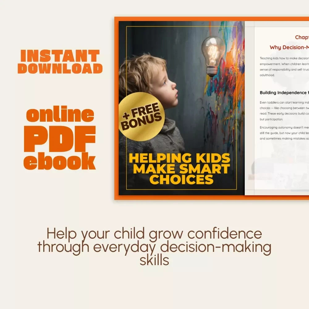Helping Kids Make Smart Choices | Parenting eBook for How to Support Your Child's Decision-Making | Build Confidence & Independence in Everyday Choices