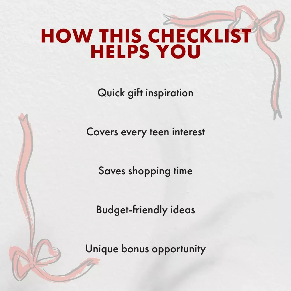 Ultimate Checklist: Birthday Gifts for Teens | Digital Gift Ideas Guide for Trendy, Tech-Loving, and Creative Teens | Printable & Instant Download