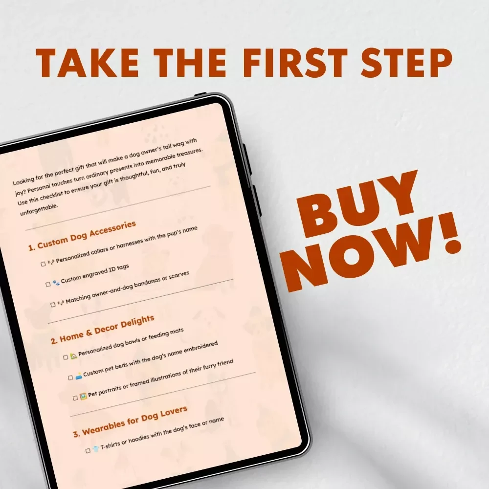 Personalized Dog Gift Checklist for Pet Lovers 🐾 | Ultimate Guide to Personalized Dog Gifts for Owners | Digital Download Gift Planner