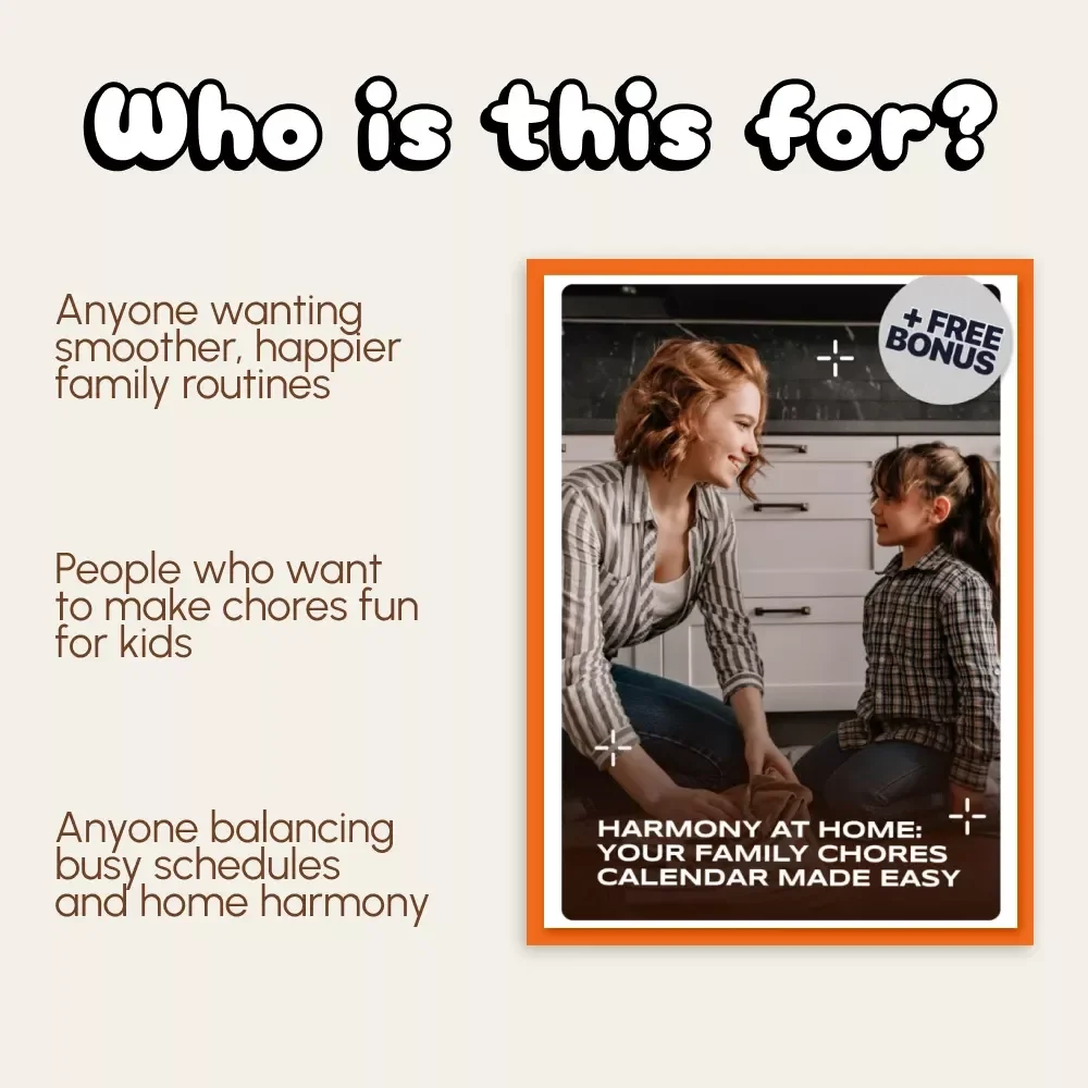 Harmony at Home: Your Family Chores Calendar Made Easy | How to Organize a Family Chores Calendar eBook | Digital Download Guide for Parents, Kids & Families