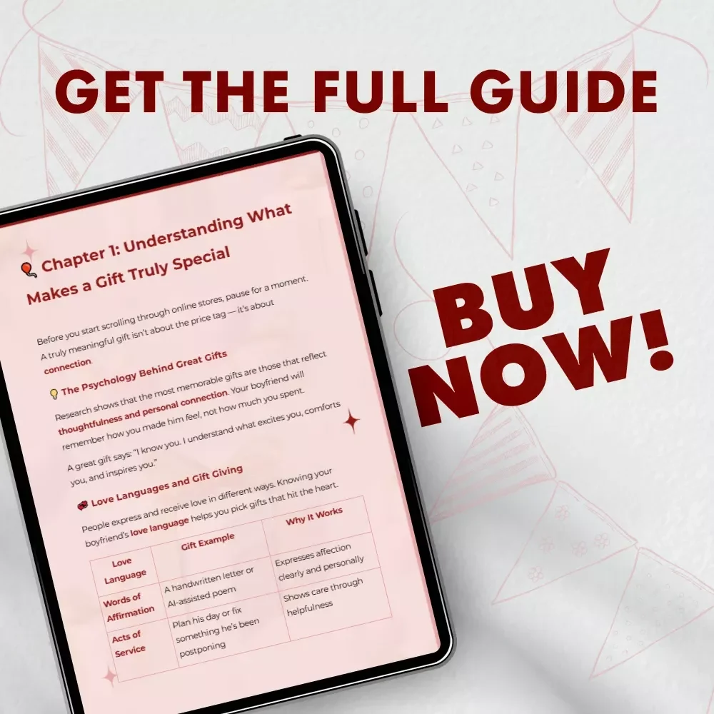 Choosing the Perfect Birthday Gift for Your Boyfriend | Digital Guide | Unique Birthday Gifts for Boyfriend Ideas | Gift Planning eBook for Thoughtful Partners