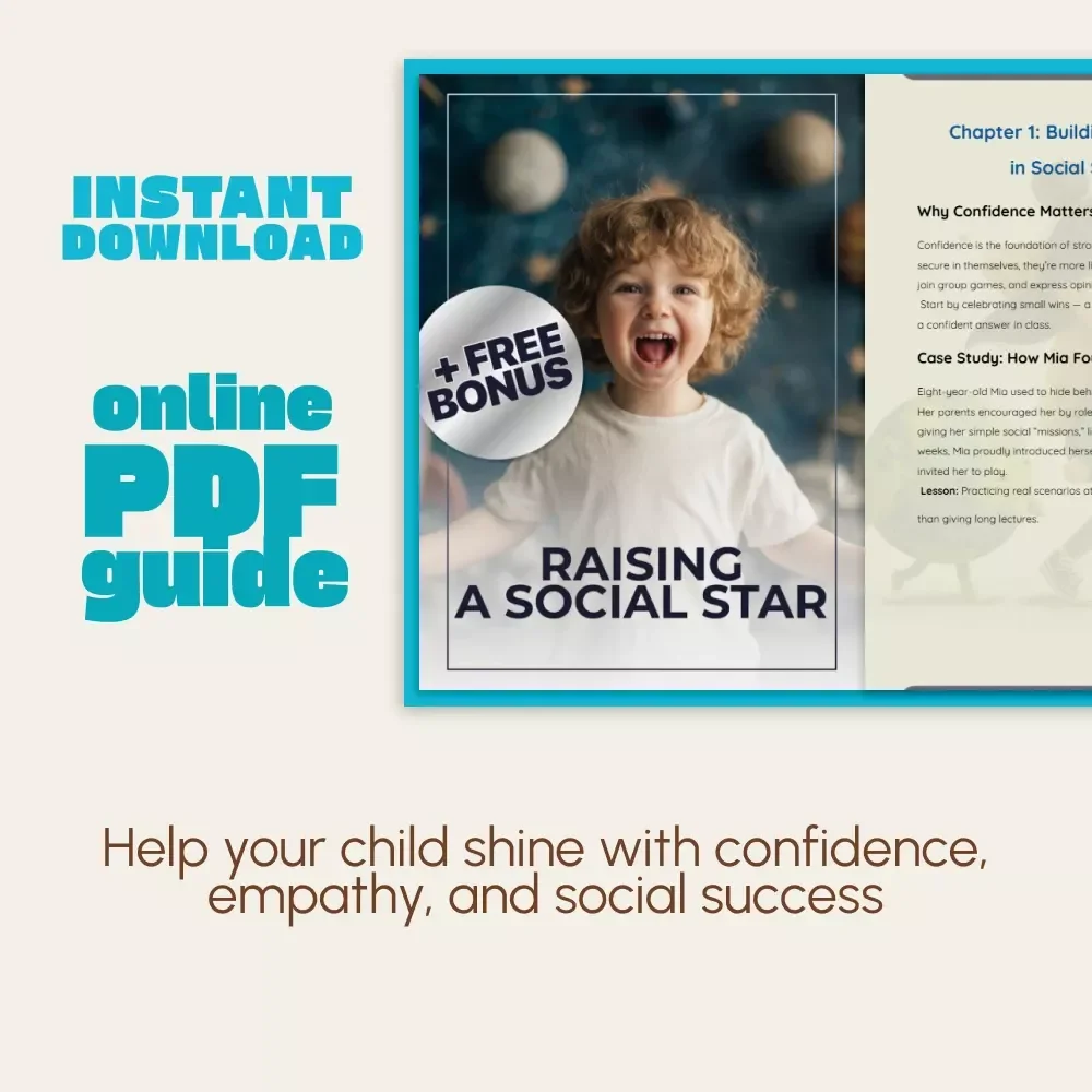 Raising a Social Star | A Parent’s Guide to How to Support Your Child's Social Skills | Digital Download for Building Confidence, Empathy & Communication