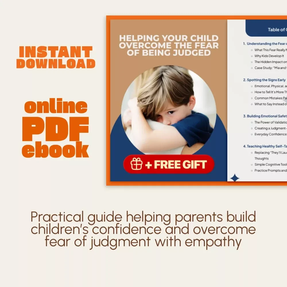 Helping Your Child Overcome the Fear of Being Judged | Parenting eBook | Emotional Growth Guide | Digital Download for Confident Kids