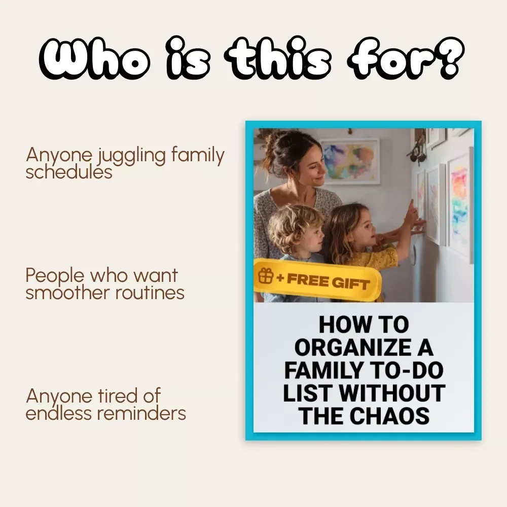 How to Organize a Family To-Do List Without the Chaos | Digital Guide for Busy Families | Printable & Editable Family Task Organizer
