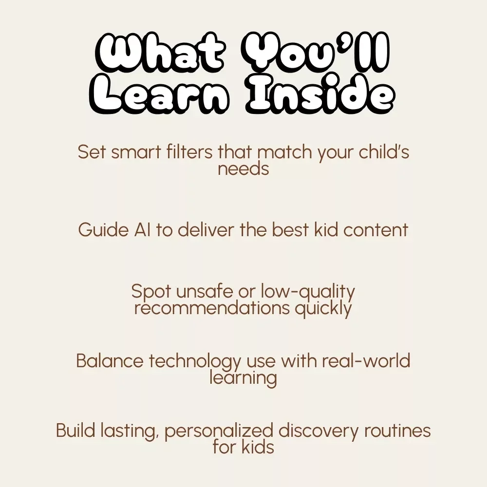 Using AI to Find Fun and Safe Content for Kids | Digital Parenting Guide | How to Use AI to Recommend Age-Appropriate Content | eBook for Parents and Educators