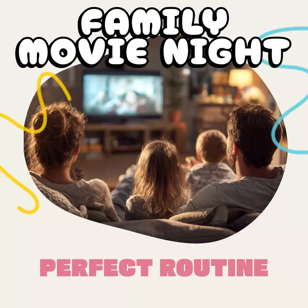 Crafting the Perfect Family Movie Night Routine | Printable Checklist for Parents | Digital Download Guide for How to Create a Family Movie Night Routine | Fun Family Bonding Ideas
