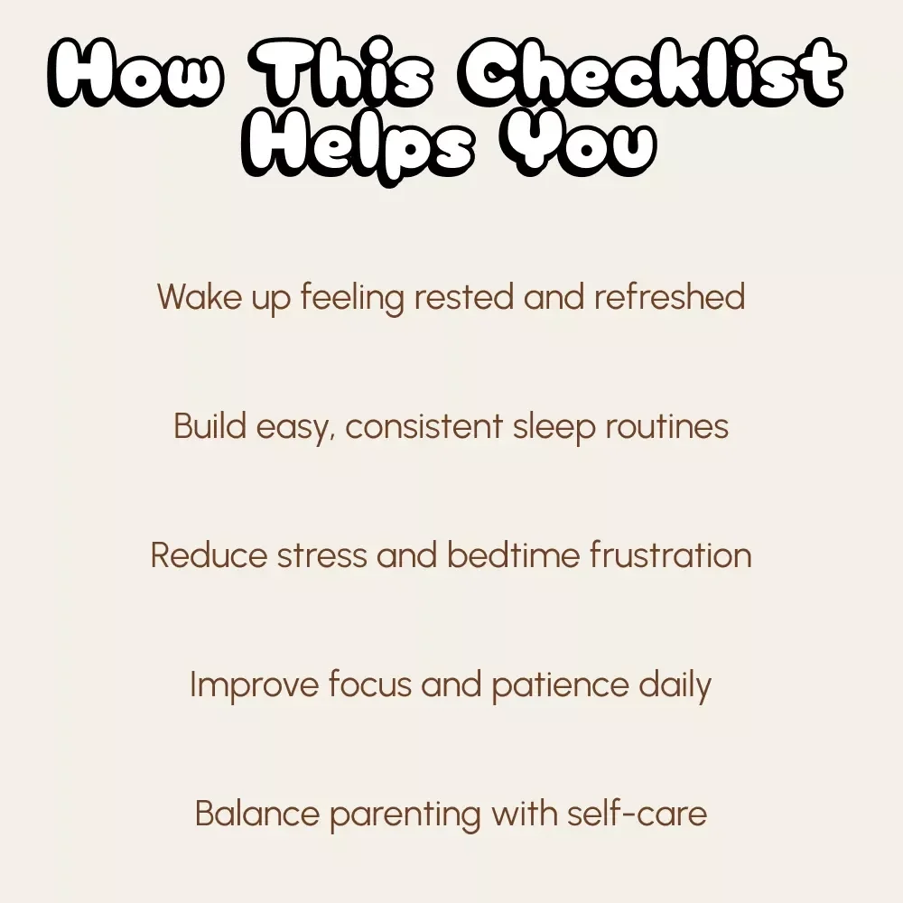 Rest to Be Your Best: A Sleep Checklist for Parents | Printable Sleep Routine Guide | Digital Download Self-Care eBook for Moms and Dads | Better Sleep, Calmer Days