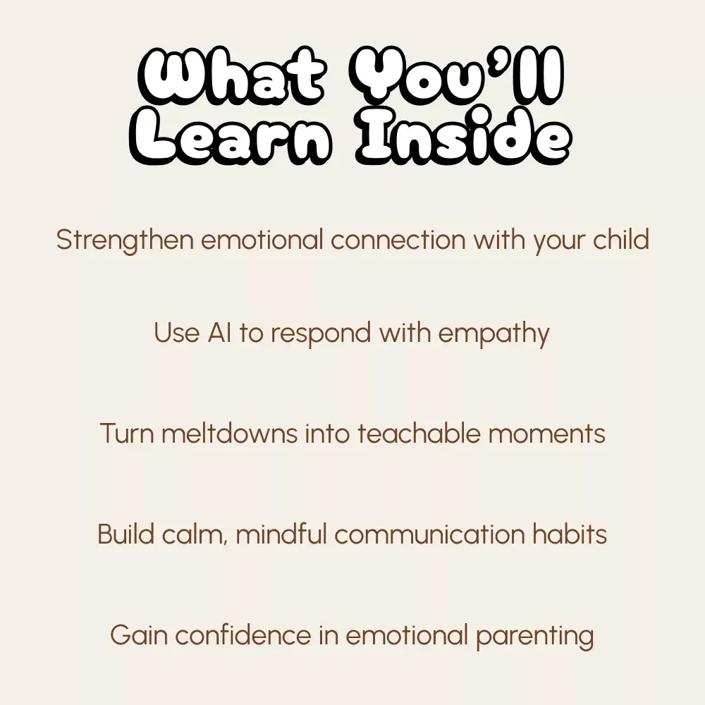 How to Use AI to Respond to Your Child’s Emotions | Digital Parenting Guide, eBook & Checklist for Mindful Parents