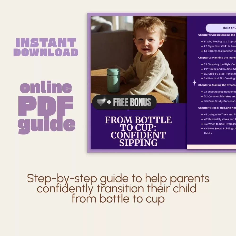 From Bottle to Cup: Confident Sipping | Digital Guide for Parents | How to Wean from Bottle to Cup Step-by-Step eBook