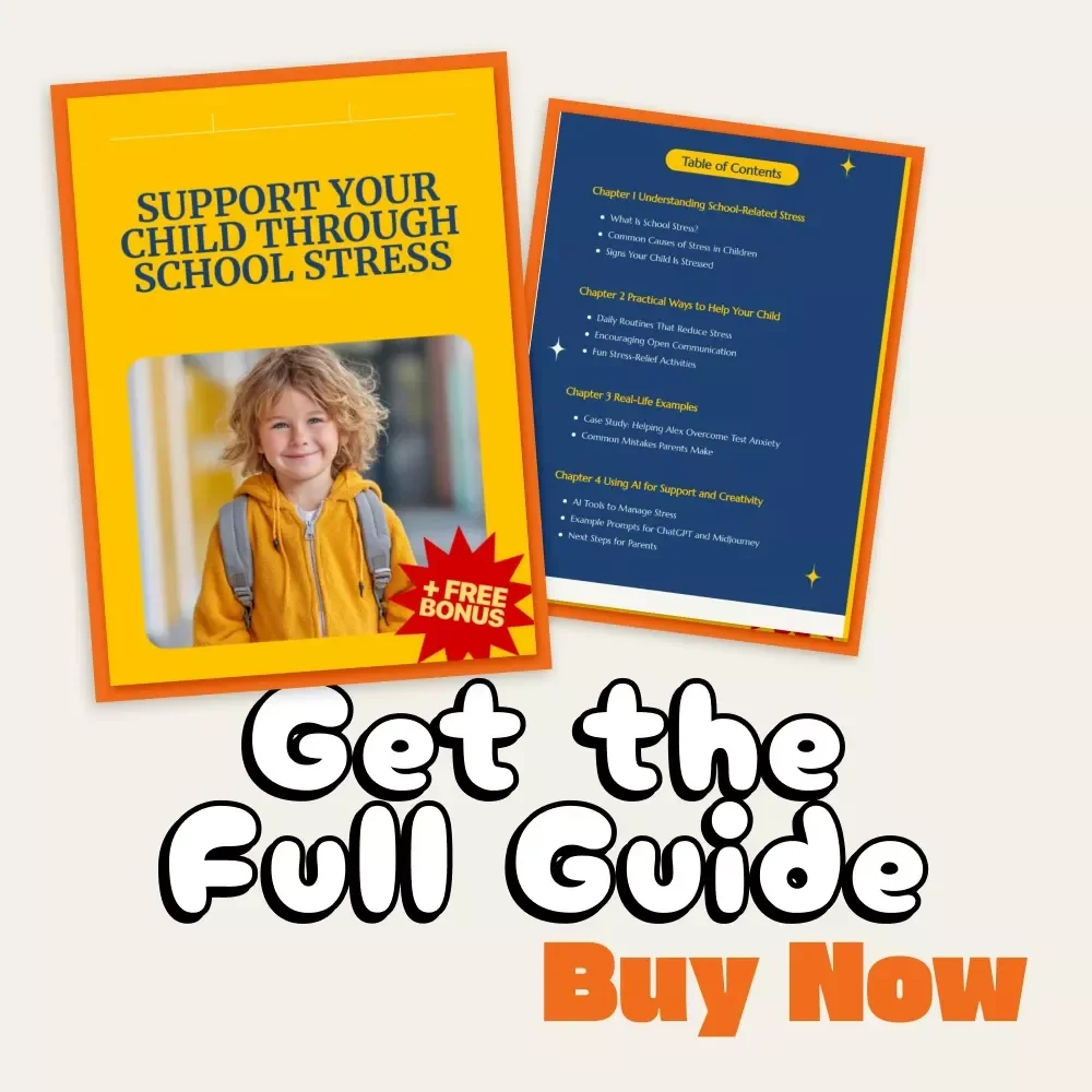 Support Your Child Through School Stress | Printable Digital Guide for Parents | How to Help Child with School-Related Stress eBook | Calm Kids & Boost Confidence