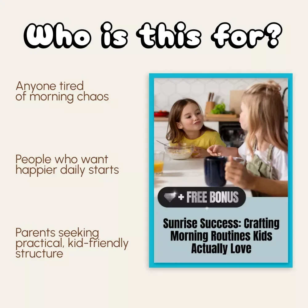 Sunrise Success: Crafting Morning Routines Kids Actually Love | eBook Guide for Parents | How to Create a Morning Routine for Kids That Works, Reduces Stress & Builds Independence
