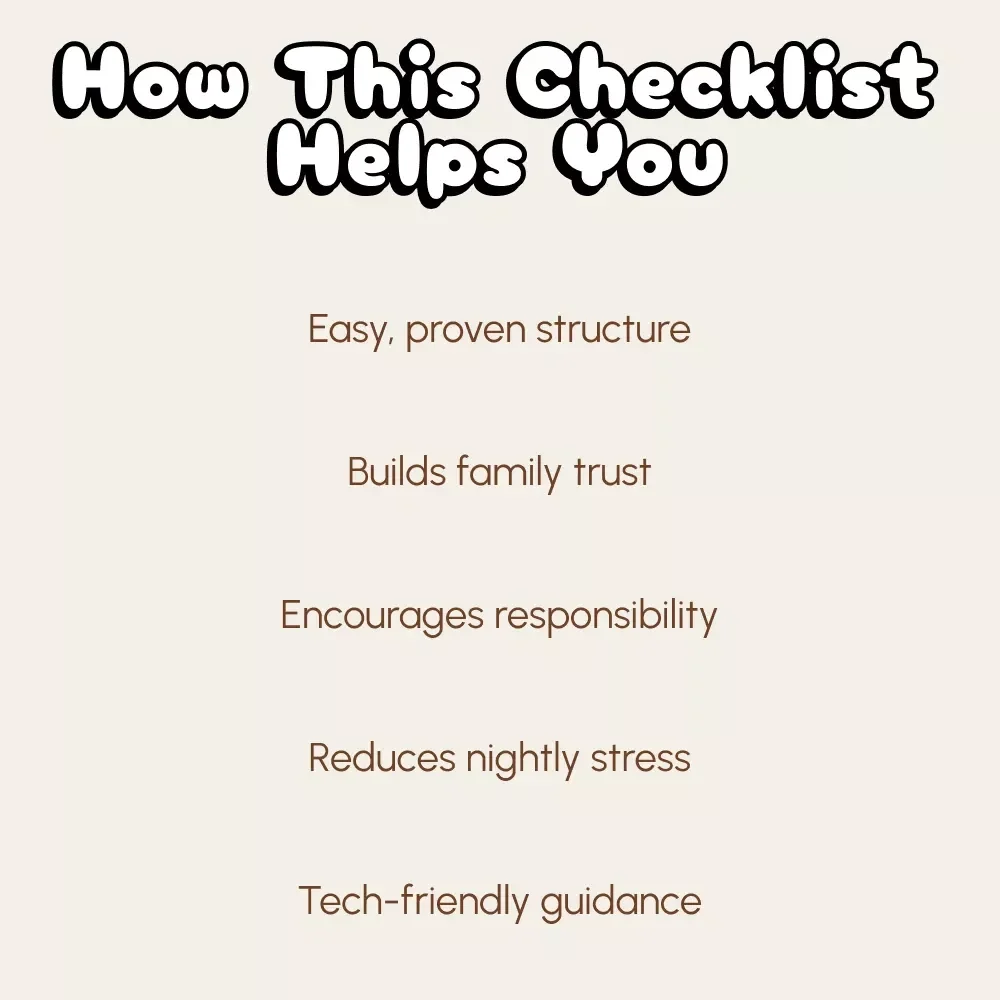 Teen Curfew Mastery: Your Easy-Guide Checklist | Printable Digital Download for Parents | How to Set Curfews for Teenagers | Family Rules Planner & Communication Guide