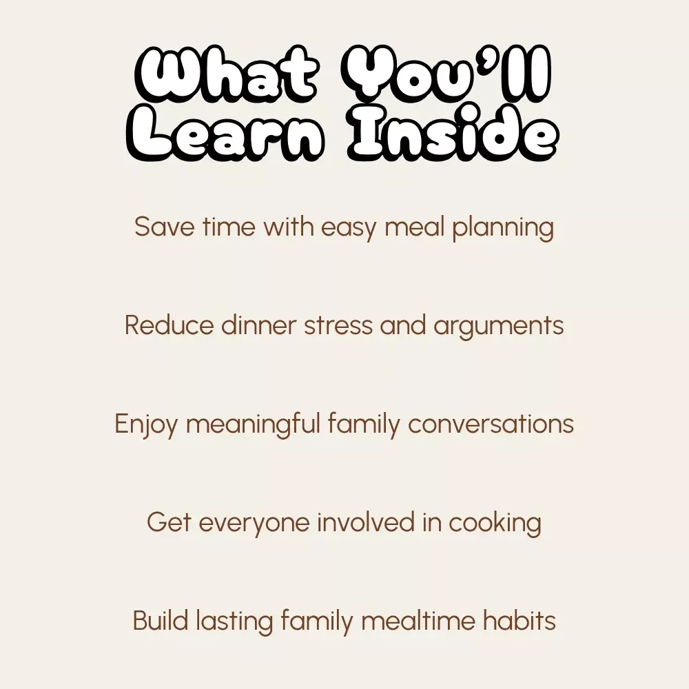 Stress-Free Family Meals: Simple Secrets for Calm, Happy Dinners | Digital Guide for How to Make Family Meals Stress-Free | Meal Planning, Recipes & Family Harmony eBook