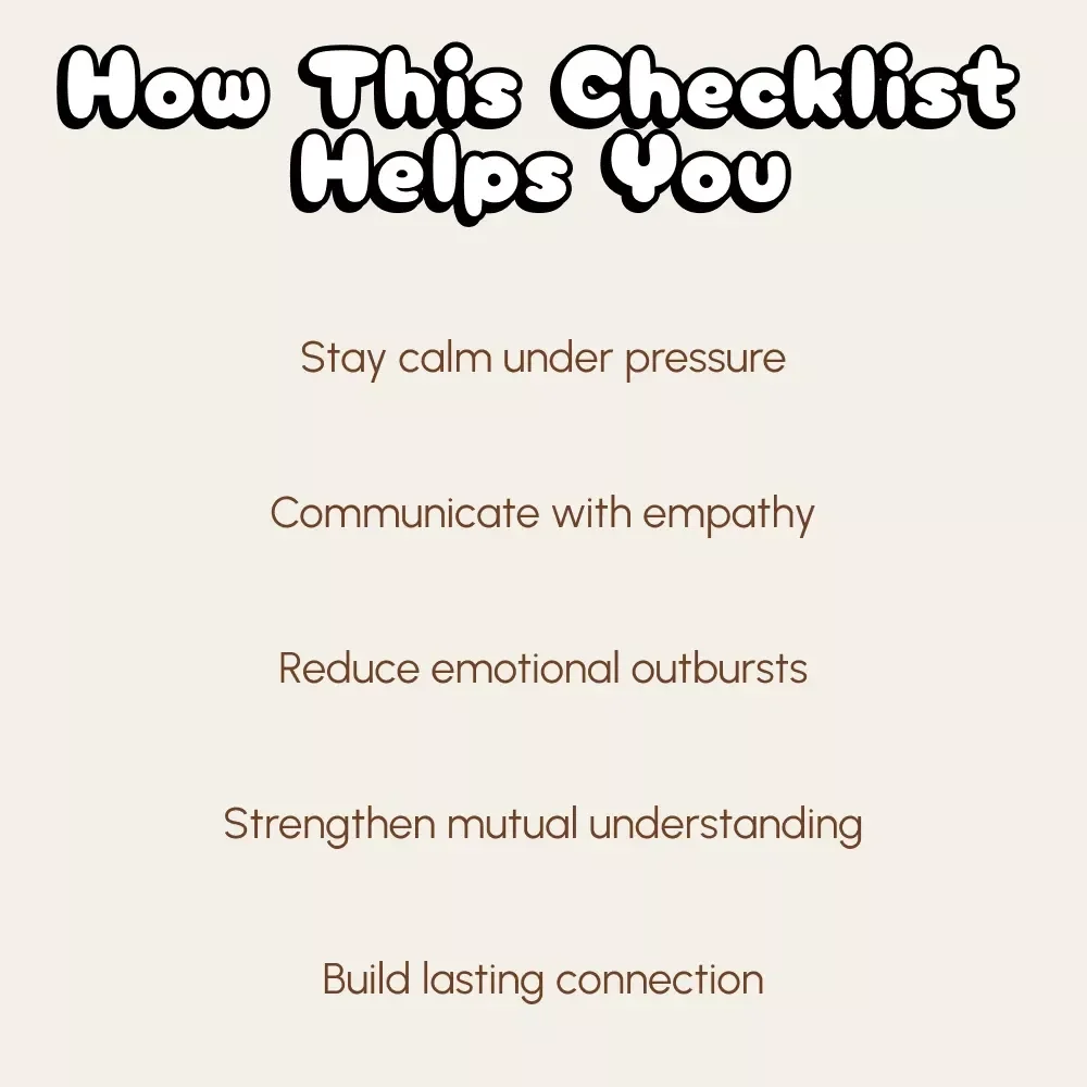 10-Step Checklist to Ease Tension During Tough Talks | Calm Communication Guide | Mindful Parenting Printable | Digital Download for Stress-Free Conversations