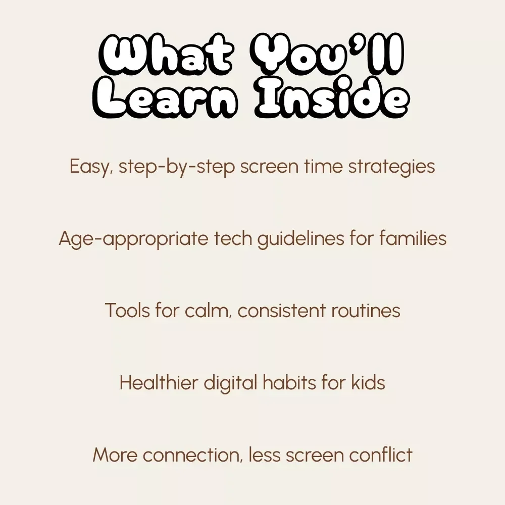How to Set Healthy Screen Time Limits for Kids | Digital Parenting Guide, Family Screen Time eBook, Printable Checklist, Digital Download