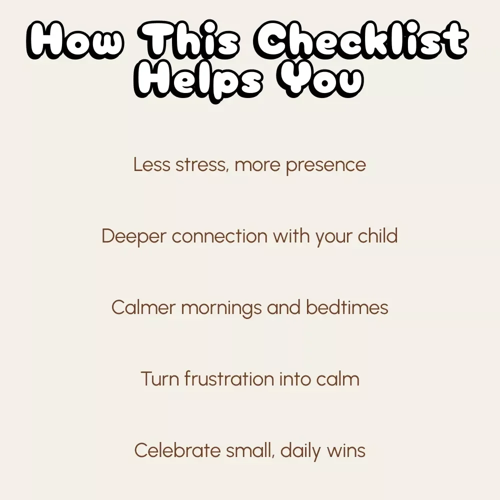 Stay Present: A Mindfulness Checklist for Parents | Digital Download | Guide on How to Practice Mindfulness as a Parent
